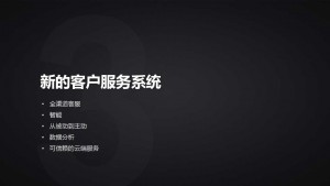 新的客户服务系统